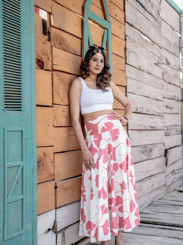 Baumwoll-Maxirock mit Boho-Muster, 5er-Pack für den Großhandel von DEEPTI SC