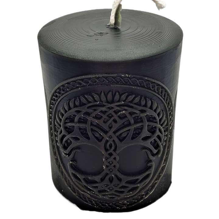 Cernunnos Farms - Wholesale Pillar Candle - Celtic Knotwork Tree of Life Pillar Candle4