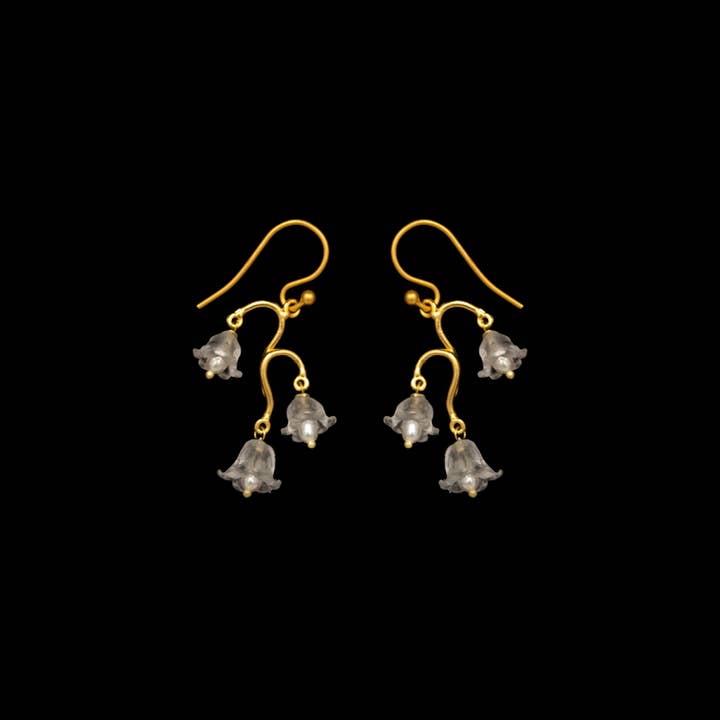 Lily of the Valley Dainty Wire Earrings for wholesale by Michael Michaud