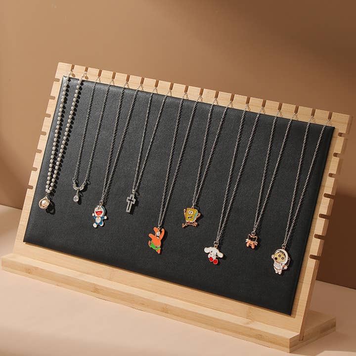 Zakka - Wholesale Jewelry Stand & Display - Multi-Chain Jewelry Necklace Pendant Display Leather 16"x10"