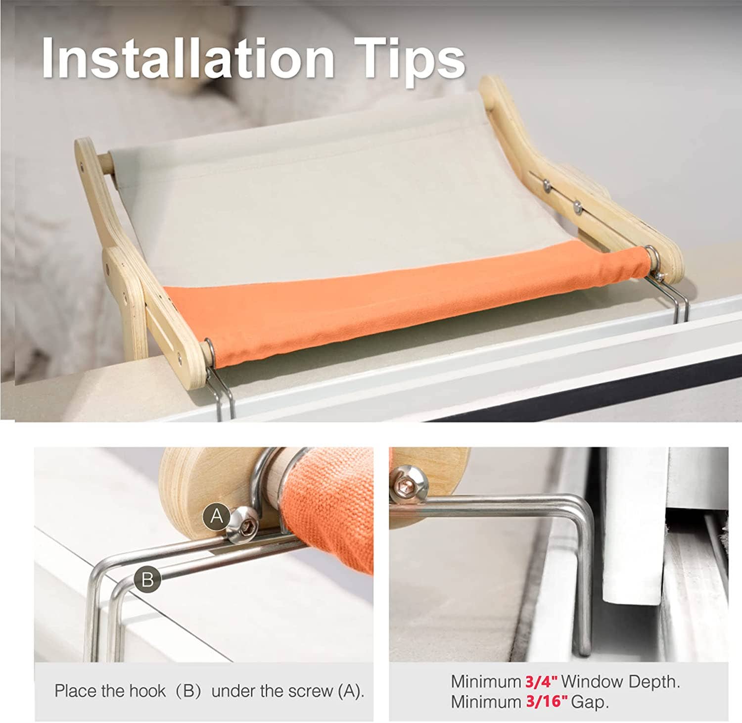 Robud & Mewoofun Official Store - Wholesale Pet Bed - Cat/Dog - Mewoofun Cat Pet Window Wooden Component Bed Hanging Cotton7