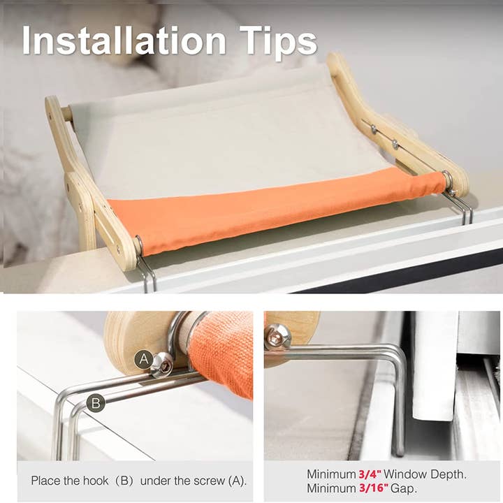 Robud & Mewoofun Official Store - Wholesale Pet Bed - Cat/Dog - Mewoofun Cat Pet Window Wooden Component Bed Hanging Cotton7