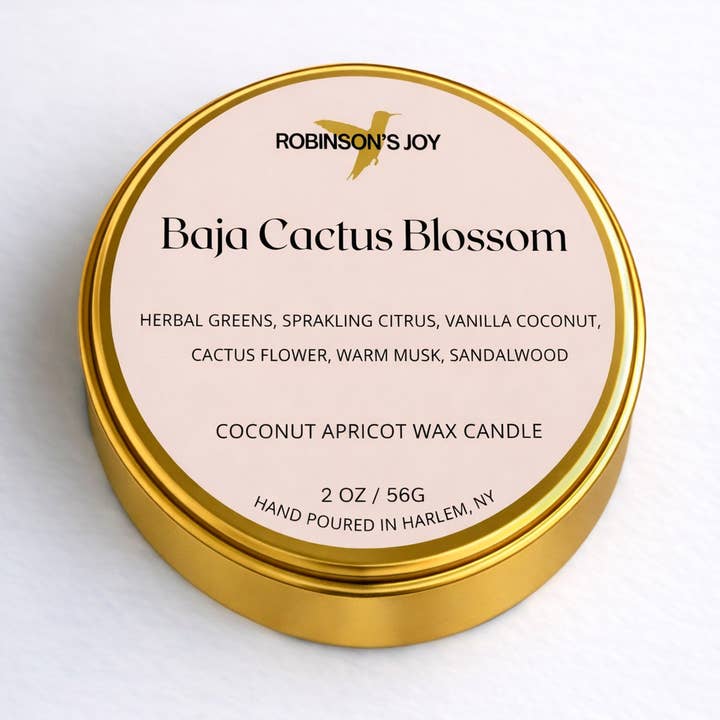 Baja Cactus Blossom 2oz Travel Candle - Spring 2026 for wholesale by ROBINSON'S JOY