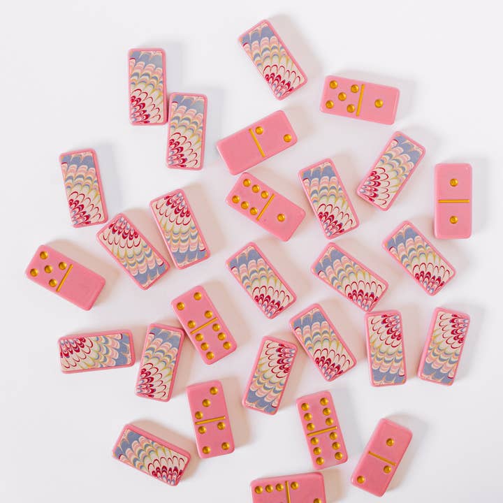Good Juju Ink - Wholesale Dominoes - Marbled Colors Domino Set6