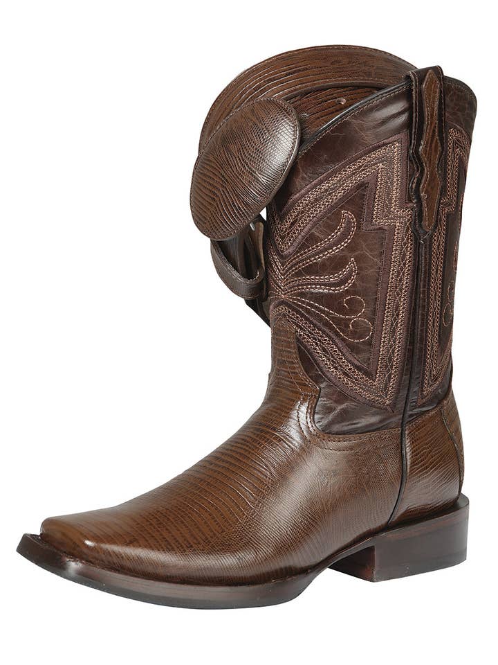 El General Western Wear – wholesale Cowboy boots – Men's – El General Rodeo - Printed Lizard leather boots - Brown 44674