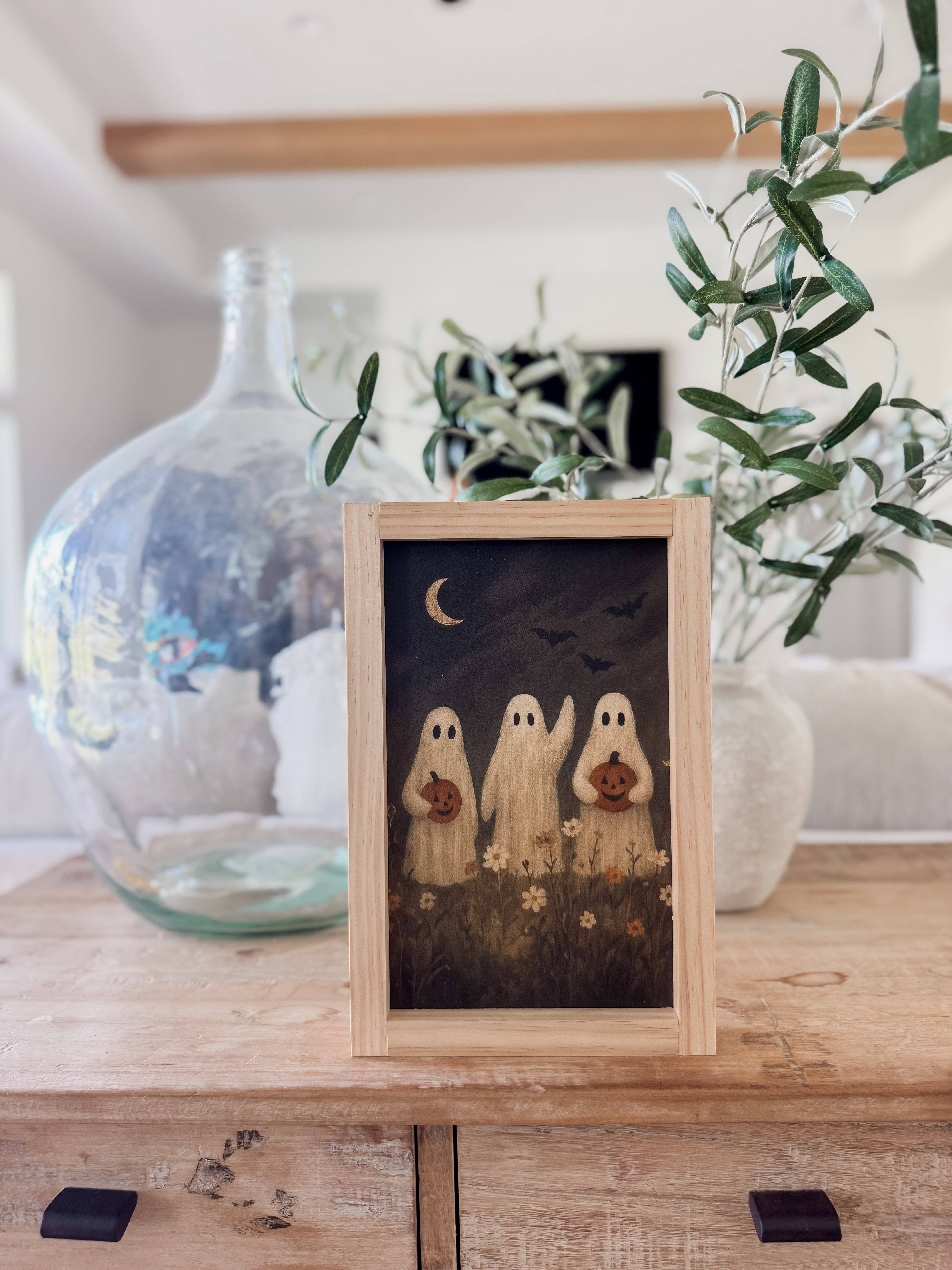 Lily and Sparrow - Wholesale Art Print - Ghost Flower Field | Halloween Wall Art0