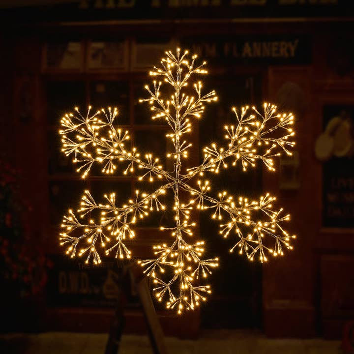 LIGHTSHARE - Wholesale Christmas Decoration - Warm White Snowflake Light - 24IN and 36IN Options Available3