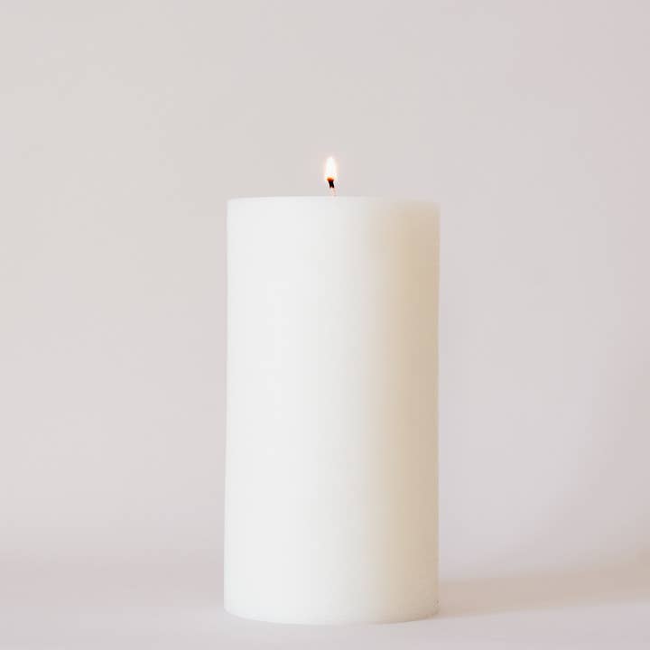 Manulena - Wholesale Pillar Candle - PILLAR CANDLE RUSTIC - OFF-WHITE (LARGE)