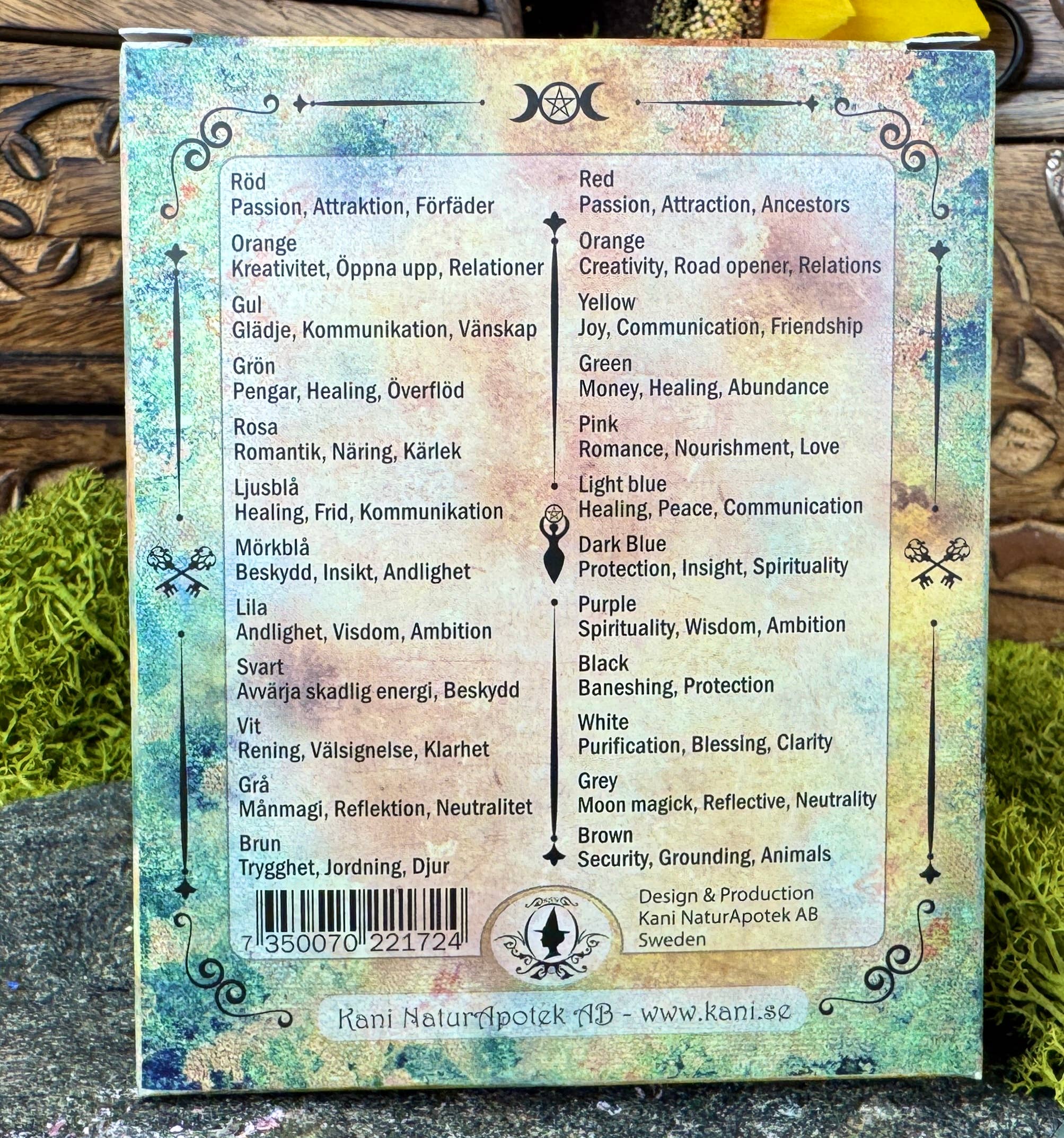 Kani NaturApotek AB - Wholesale Pillar Candle - Spell candles Light Blue - Healing & Peace/ 1.7x10cm1