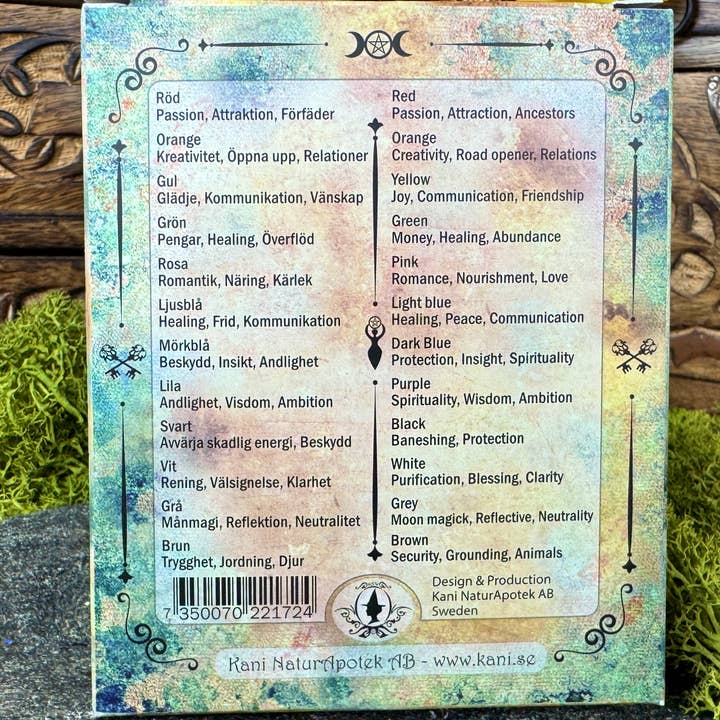 Kani NaturApotek AB - Wholesale Pillar Candle - Spell candles Dark Blue - Insight & Protection / 1.7x10cm1