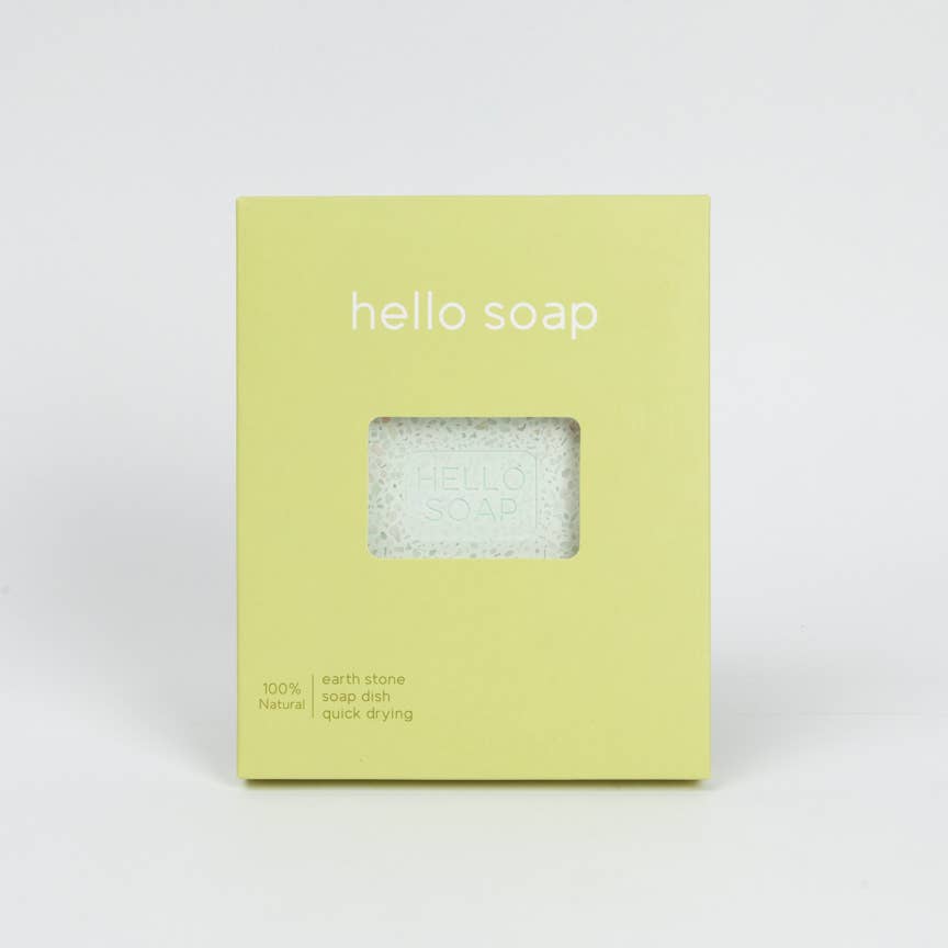 Kalastyle Soap Co. - Wholesale Bath Soap Dish - Kalastyle Home "Hello Soap" Green Diatomite Soap Dish