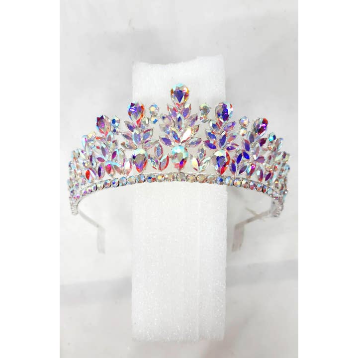 Chicas - Wholesale Tiara - Women's - Metal tiara with jewel rhinestones, one size fits all HT971