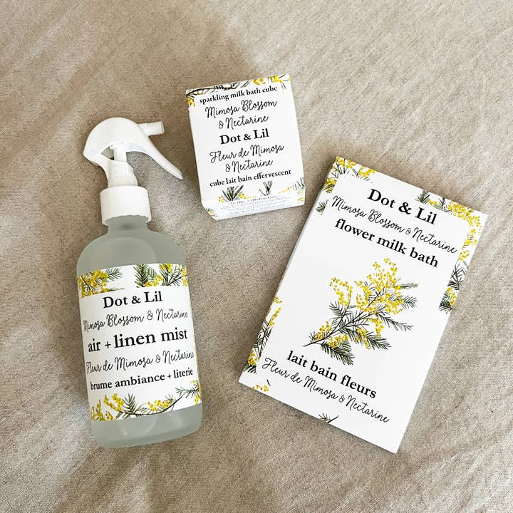 Dot & Lil - Wholesale Bath Bomb/Fizz - Mimosa Blossom & Nectarine Sparkling Milk Bath Cube2