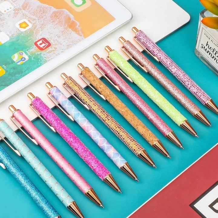 Cross and Crowns - Wholesale Pen - Glittery ballpoint pens