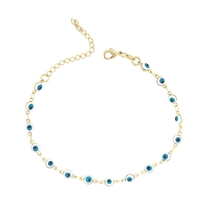 Bracelet Evil Eye en émail pour la vente par Lacosta Jewelry Corp