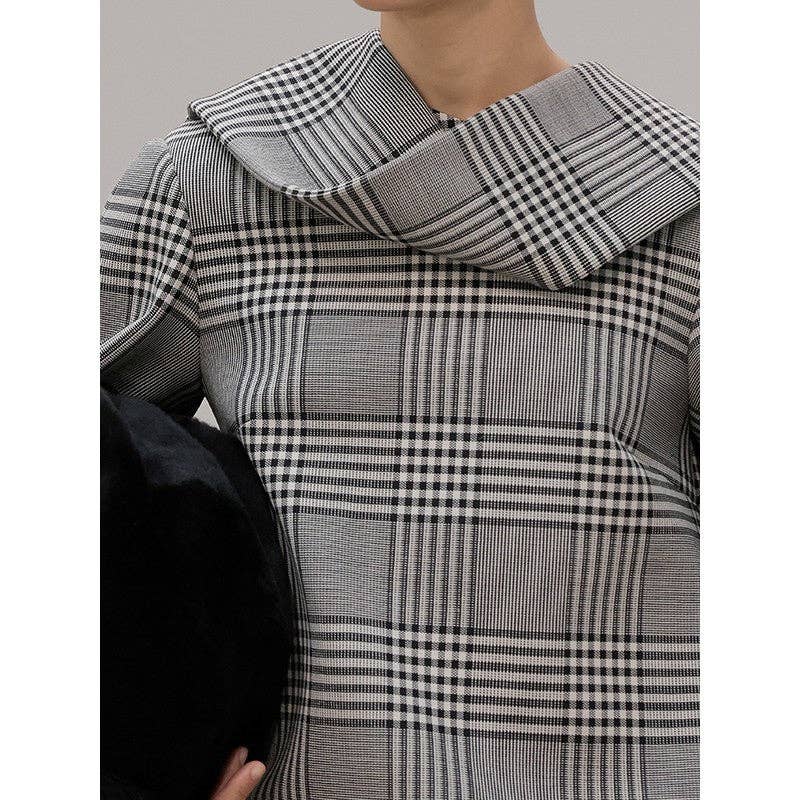 BLACK The Lisette Scarf-Detailed Long Sleeve Midi Dress for wholesale on Faire3