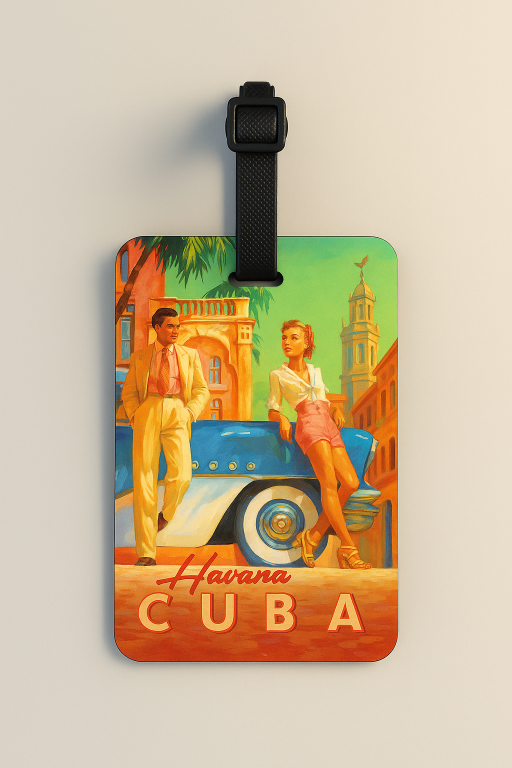 Jolitee - Vente Étiquette pour bagage - Étiquettes de bagages en cuir végétalien : Art d'affiche vintage16