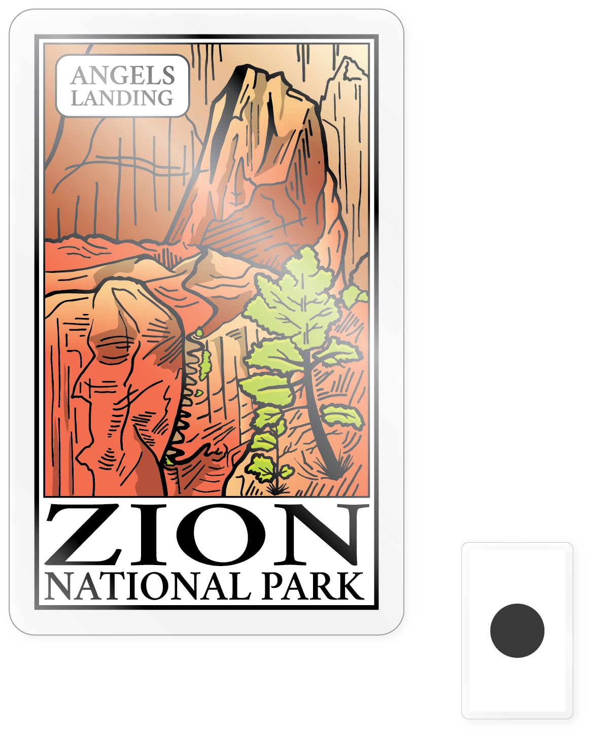 Morris Magnets – wholesale Magnet – Magnet - Zion Angels Landing Badge Variants0