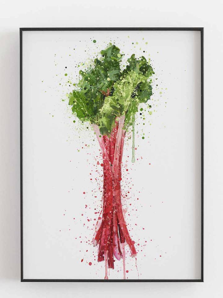 Rhubarb Vegetable Wall Art Print for wholesale by We Love Prints