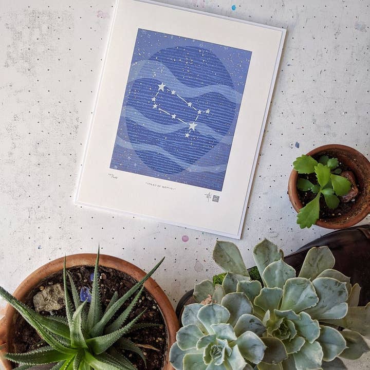 "Stars Of Gemini" Fine Art Limited Edition Serigraph for wholesale by Midnight Oil Studio & Workshop