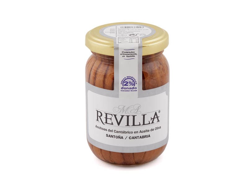 Made in Spain - Wholesale Tinned Fish - Anchovies M.A. Revilla - Glass Jar0
