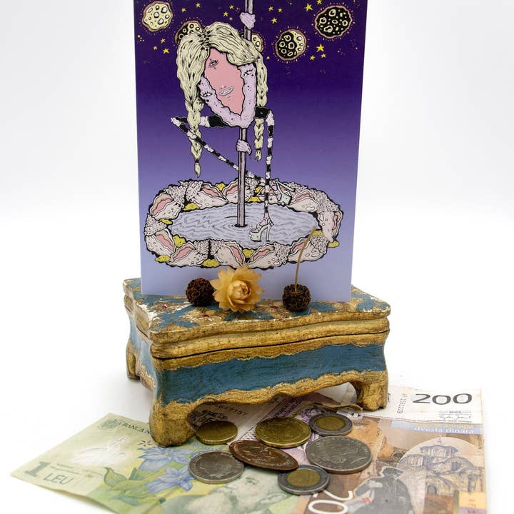 Danielle Arden O’Malley Art - Wholesale Birthday Card - Stripper Bachelor Or Birthday Party Blank Greeting Card With