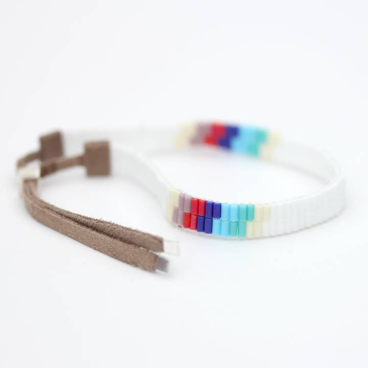 White Bolt bracelet for wholesale by Julie Rofman