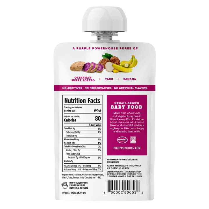Piko Provisions – Engroshandel Babymad – Okinawan sød kartoffel banan & Taro9