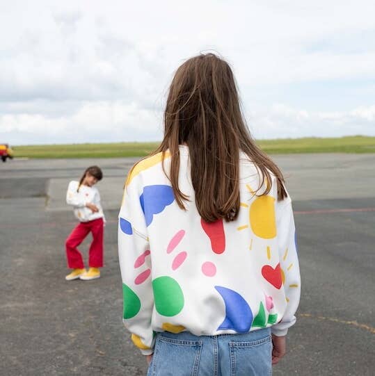 Ayuna - Wholesale Graphic Sweatshirt - Women's - Women's Oversized Cotton Sweatshirt Slightly Cropped - Miro2