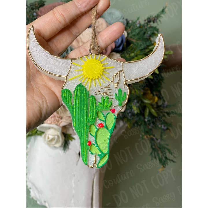Sassy Fras Couture - Wholesale Car Freshener - Women's - Arizona Steer Skull Car Freshie1