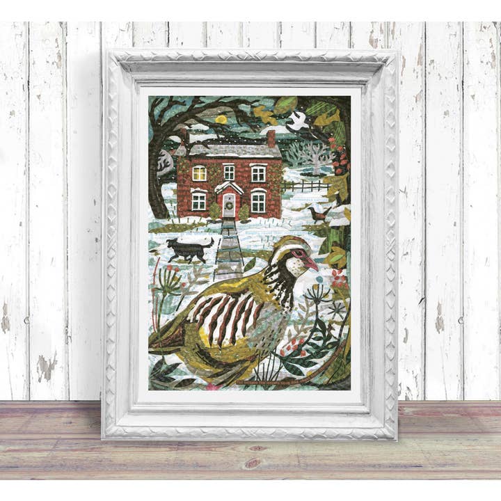 Impressão de Natal de Perdiz A3 em Papel de Seda por atacado de Jamie Poole