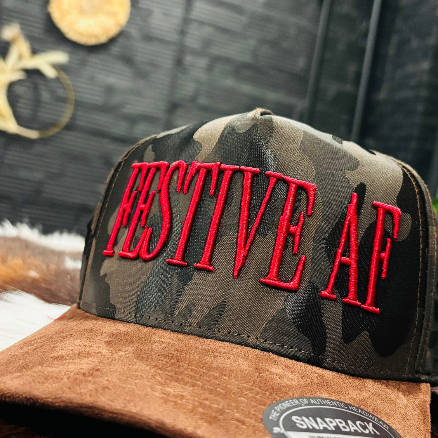 Dirt Road Design - Wholesale Trucker Hat - Unisex - FESTIVE AF1