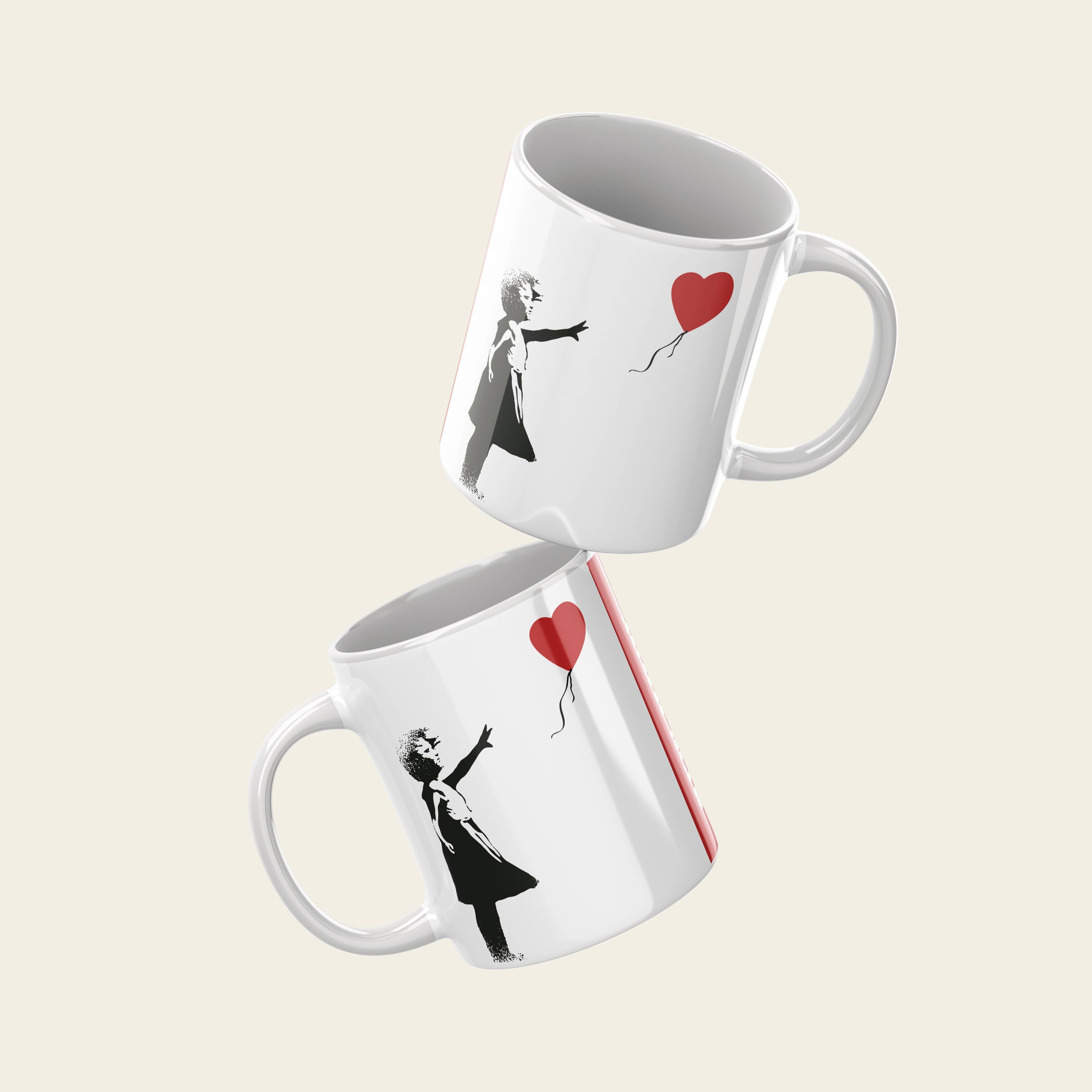 URBAN.ITY SRL - Wholesale Coffee Mug - Banksy Ceramic Mug 325ml - Girl With Red Balloon3