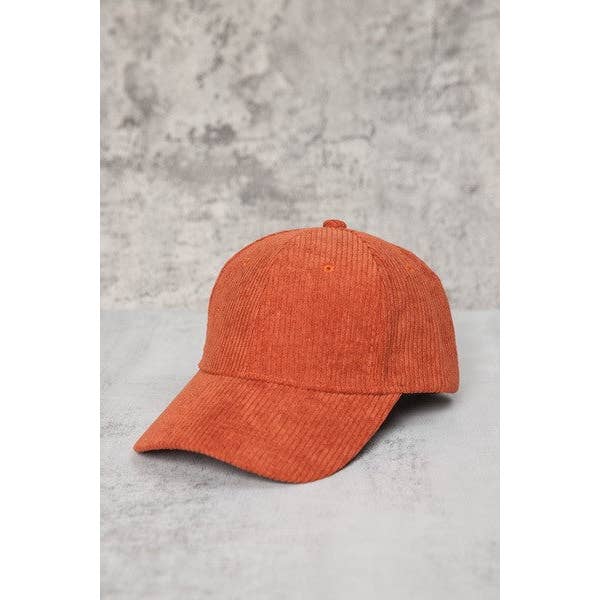 JOSSLYN by wall to wall - Wholesale Baseball Cap - Women's - PLAIN CORDUROY BASEBALL CAP | 40CP0166