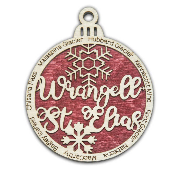 Wrangell - St. Elias National Park Christmas Ornament for wholesale by National Park Obsessed LLC