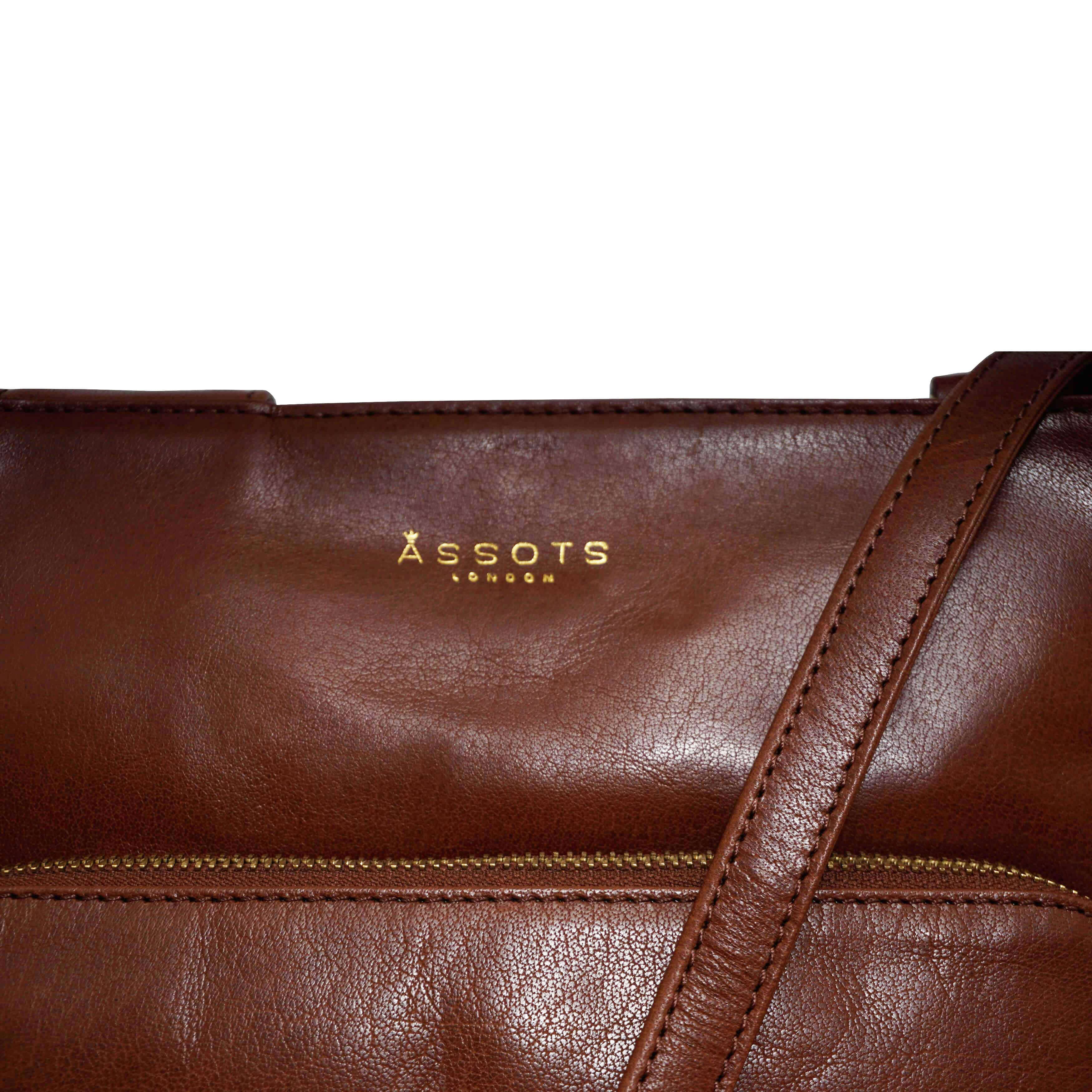 Assots London - Wholesale Crossbody Bag - Women's - 'CANARY' Brown Vintage Leather Crossbody bag2