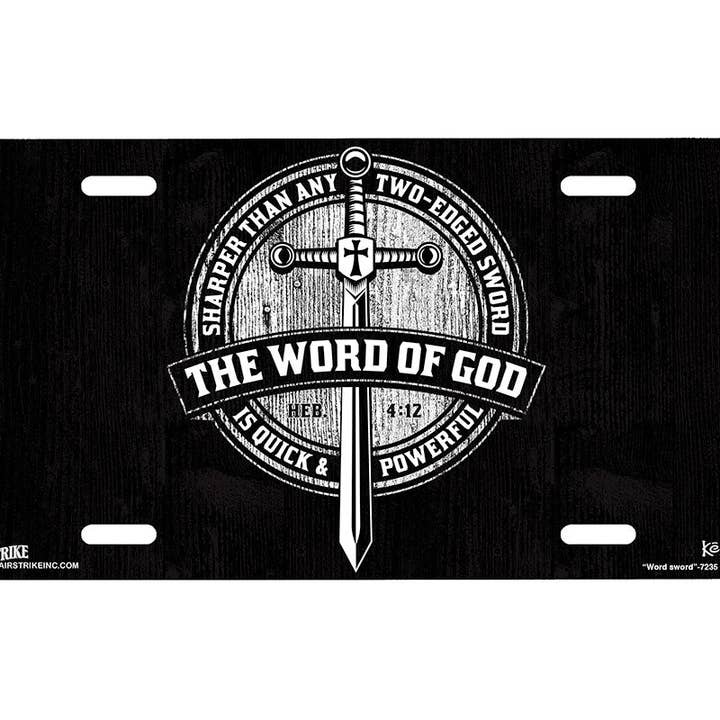 "Word sword" - Decorative License Plate for wholesale by Airstrike