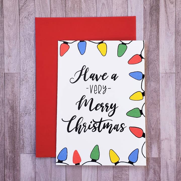 Lichterkette Weihnachten & Feiertagskarte für den Großhandel von Spare Room Design Co.