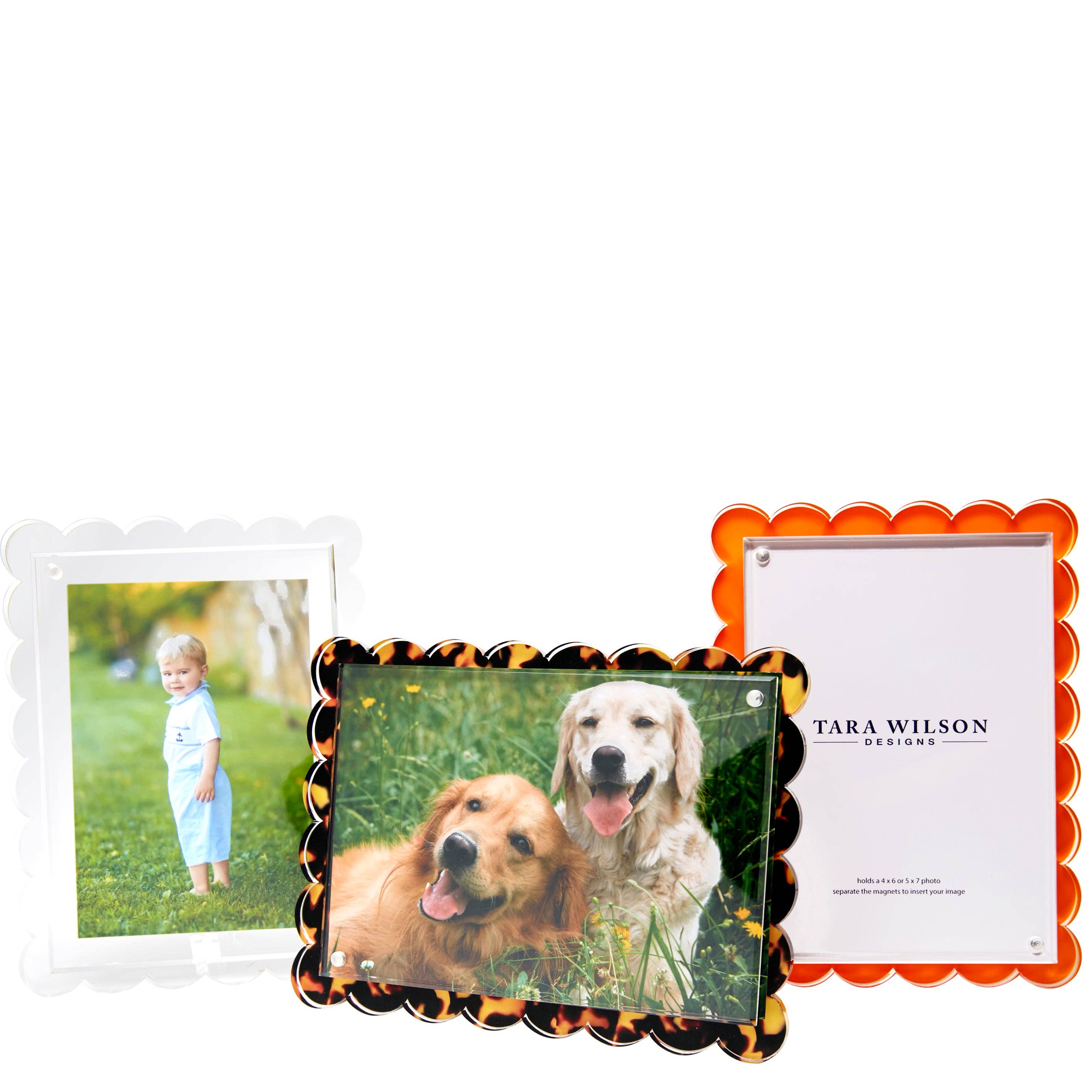 Tara Wilson Designs - Vente Cadres photos - Cadre festonné orange2