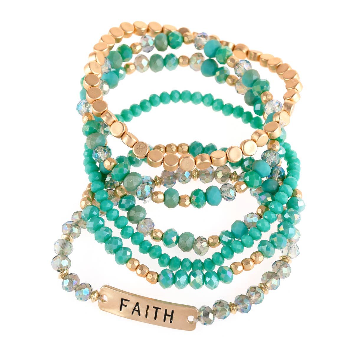 MYS Wholesale Inc - Vente Bracelet de perles - Bracelet à perles mélangées Faith Charm1