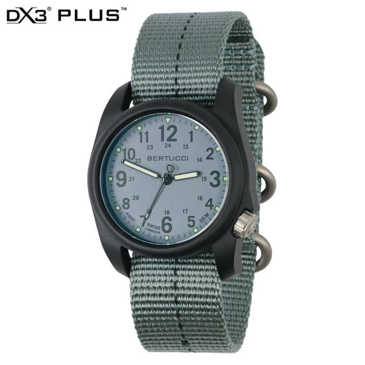 DX3 Plus Vintage Drab with Black Dial Nylon Band for wholesale by Bertucci