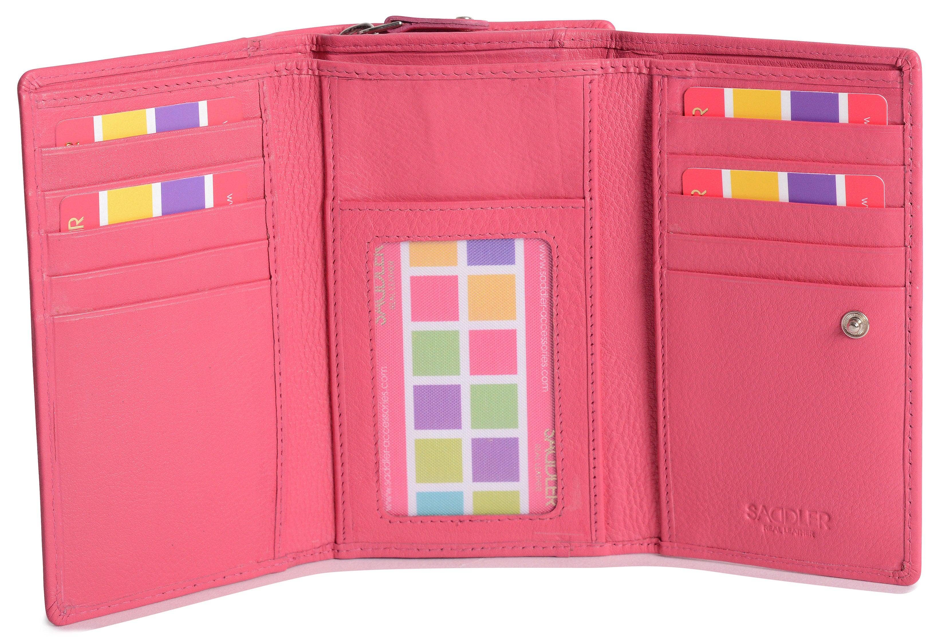 SADDLER - Wholesale Wallet - Women's - Compact Trifold Leather Purse "Eleanor" – Handmade by Saddler | RFID Protected & Gift Boxed | 10 Card Slots & Rear Zip Coin Pocket26