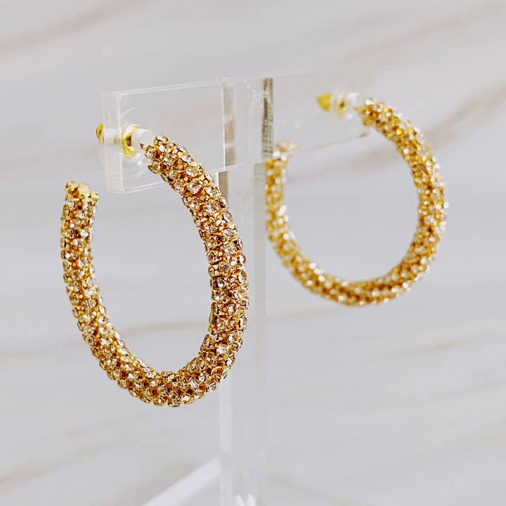 Ellison+Young - Wholesale Hoop Earrings - Wrapped In Shine Hoop Earrings