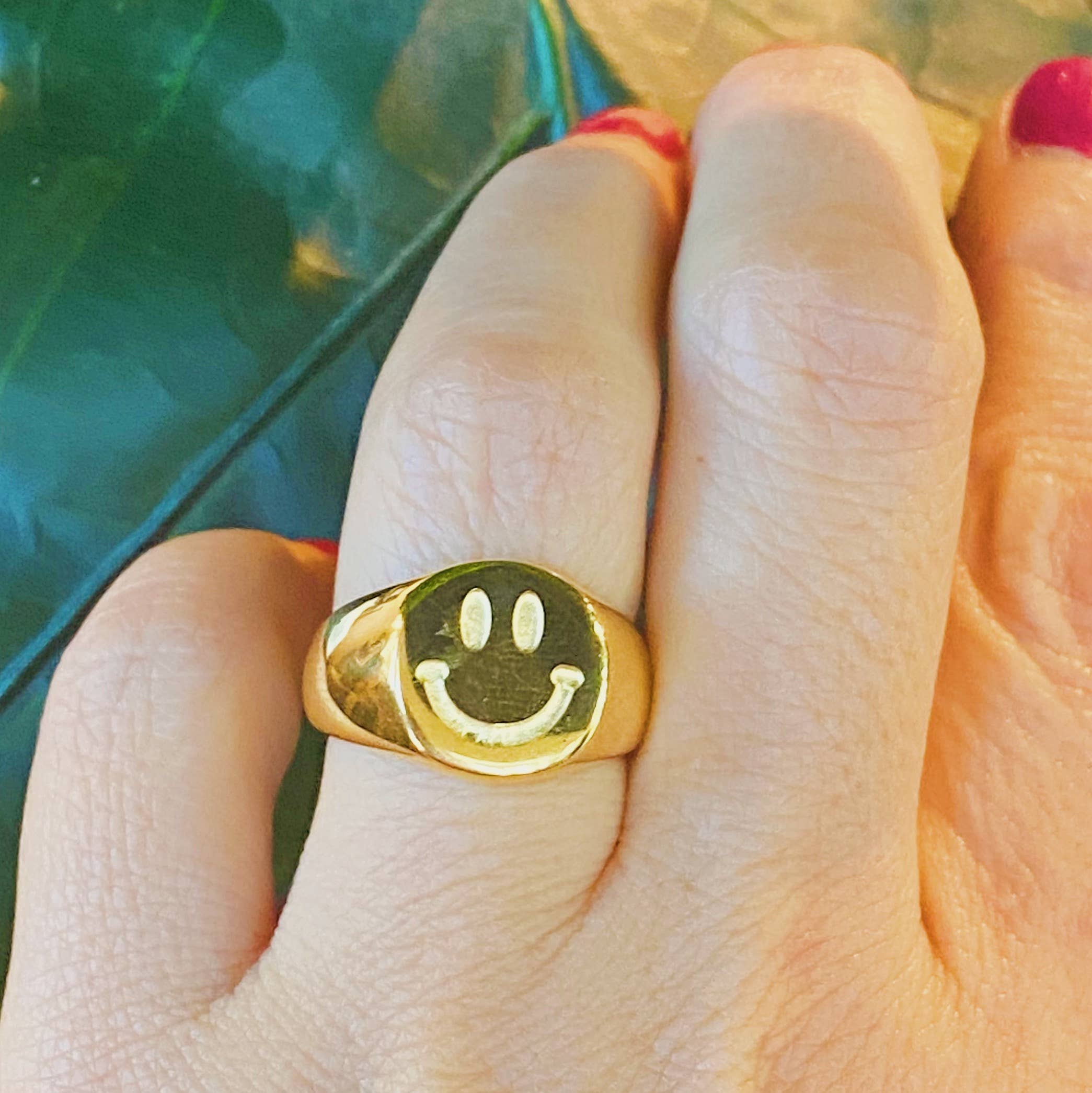Ellison+Young - Wholesale Signet Ring - Stamped Smile Ring1