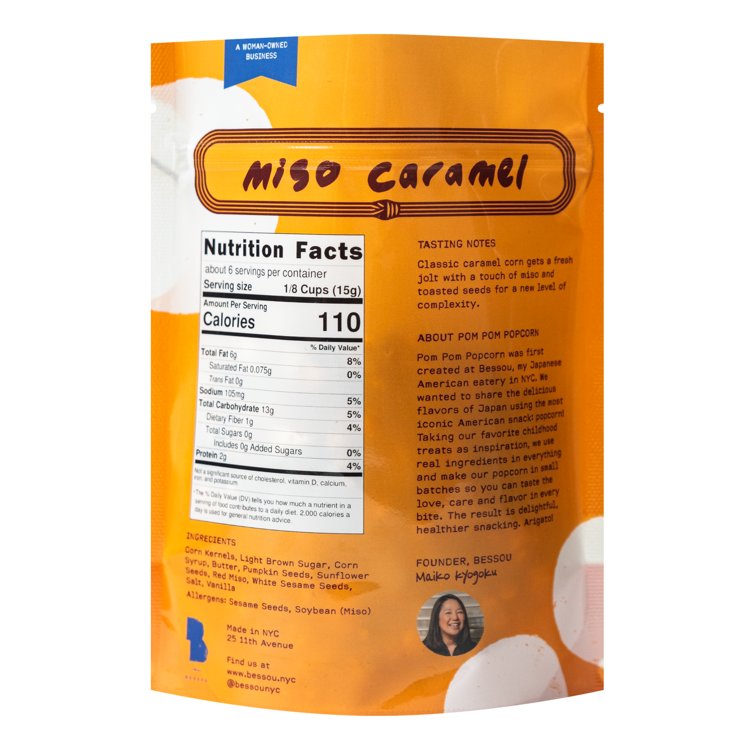 Pom Pom Popcorn by Bessou - Wholesale Popcorn - Popcorn, Miso Caramel4