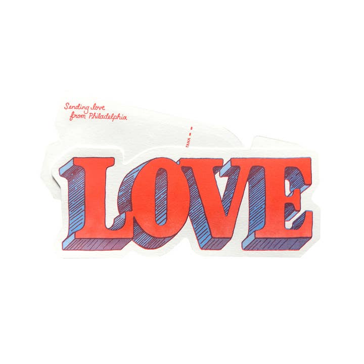 Cartão postal do amor da Filadélfia por atacado de Noteworthy Paper & Press