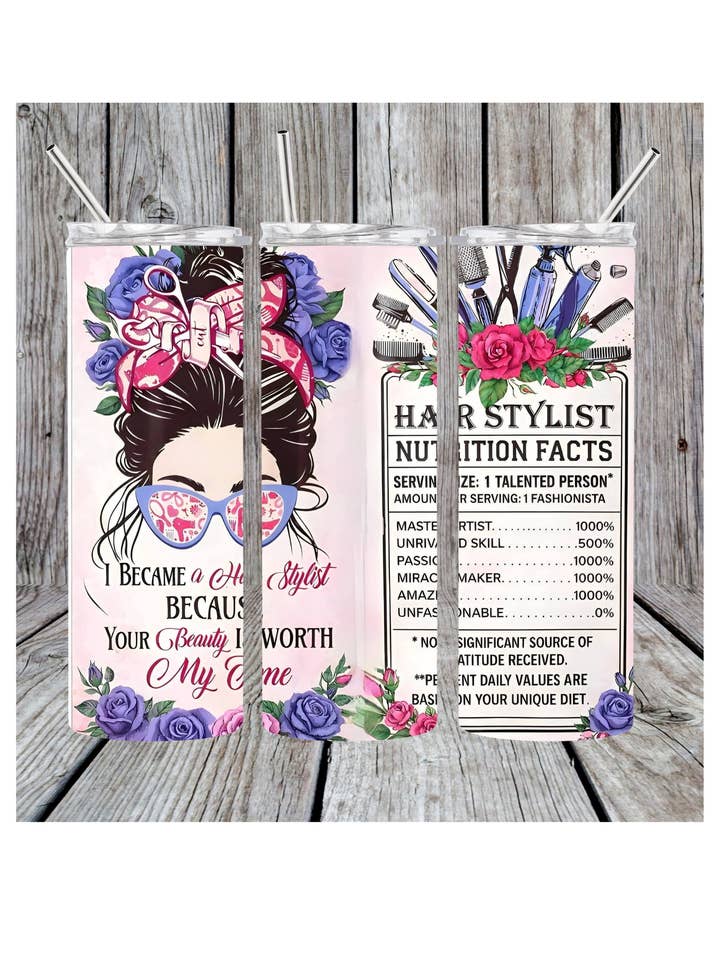 Hairstylist tumbler for wholesale by Eclectic Wallflower Boutique
