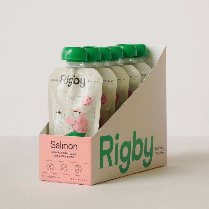 Rigby - Wholesale Pet Treats - Dog - Organic Salmon Squeeze Pouch for Dogs - 6 Pack1