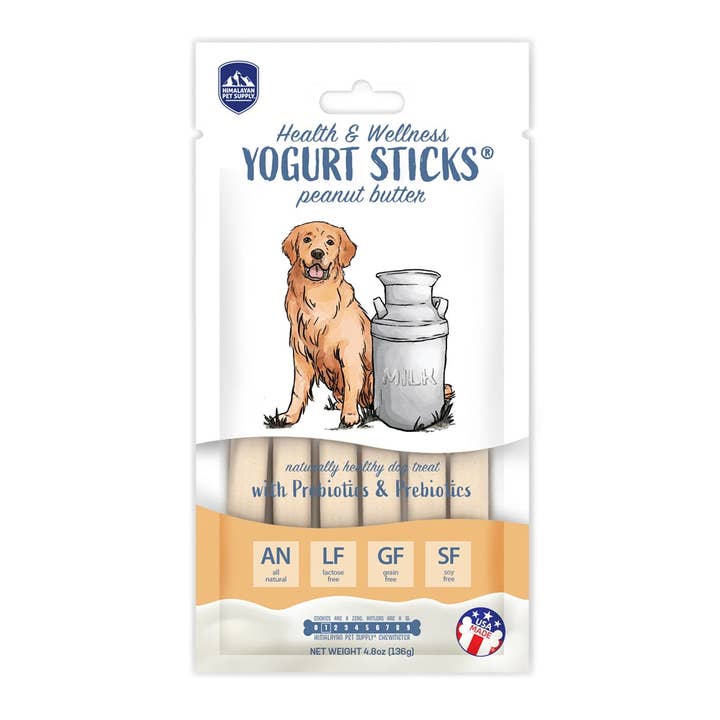 Petdropshipper - Wholesale Pet Treats - Dog - Himalayan Dog Yogurt Sticks Peanut Butter 4.8oz.