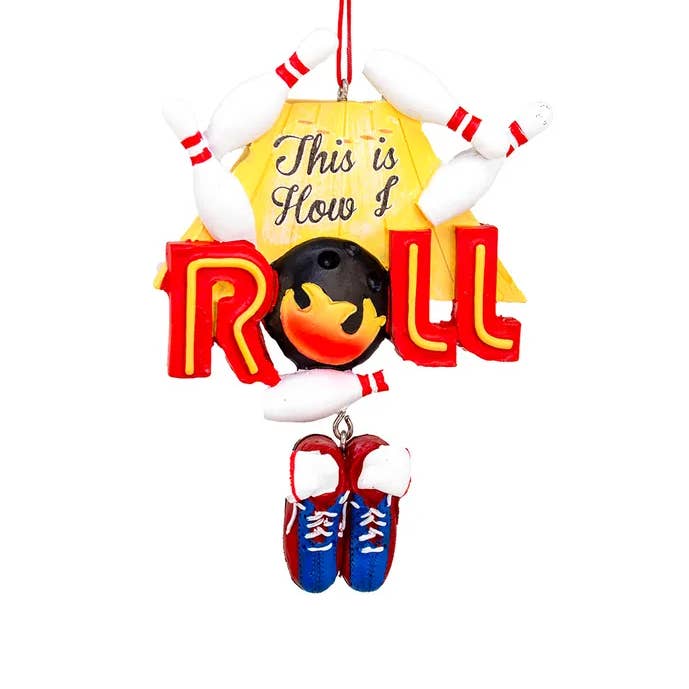 Ornement de bowling en résine de 4,75" pour la vente par Kurt S. Adler, Inc.